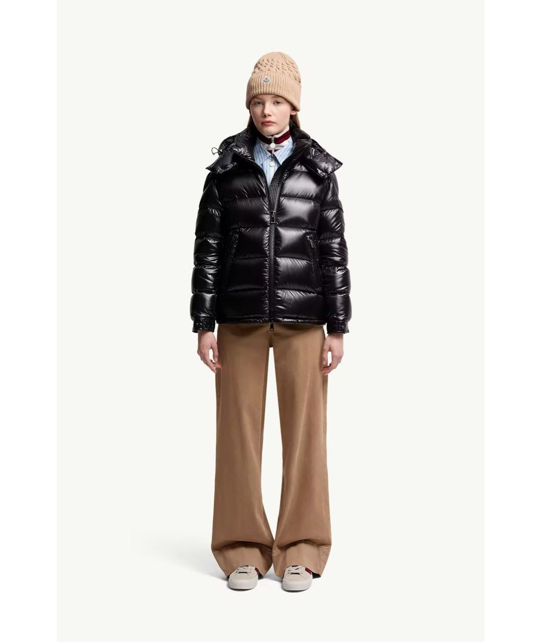 MONCLER Черный пуховик, фото 5