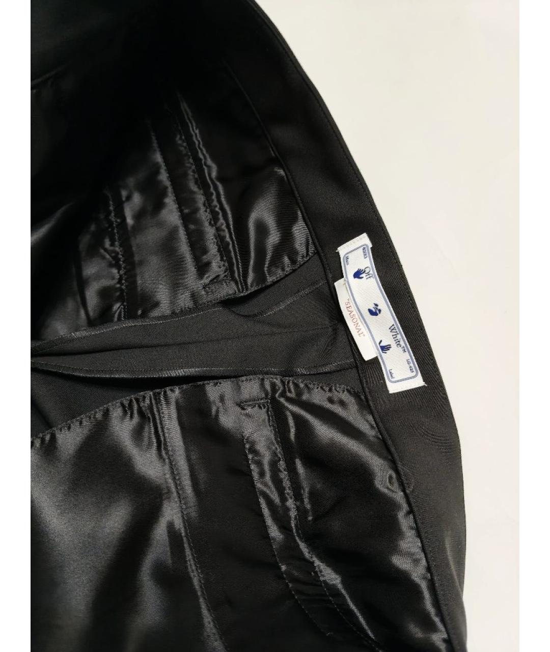 OFF-WHITE Черные хлопковые повседневные брюки, фото 5