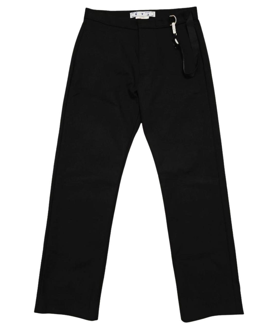 OFF-WHITE Черные хлопковые повседневные брюки, фото 1