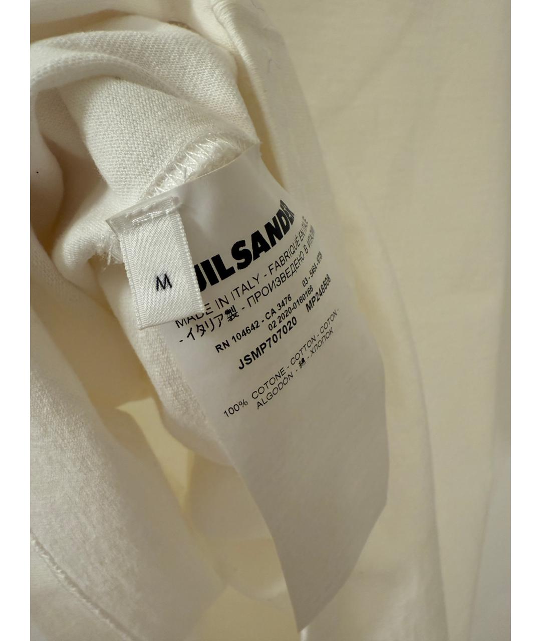 JIL SANDER Хлопковая футболка, фото 4