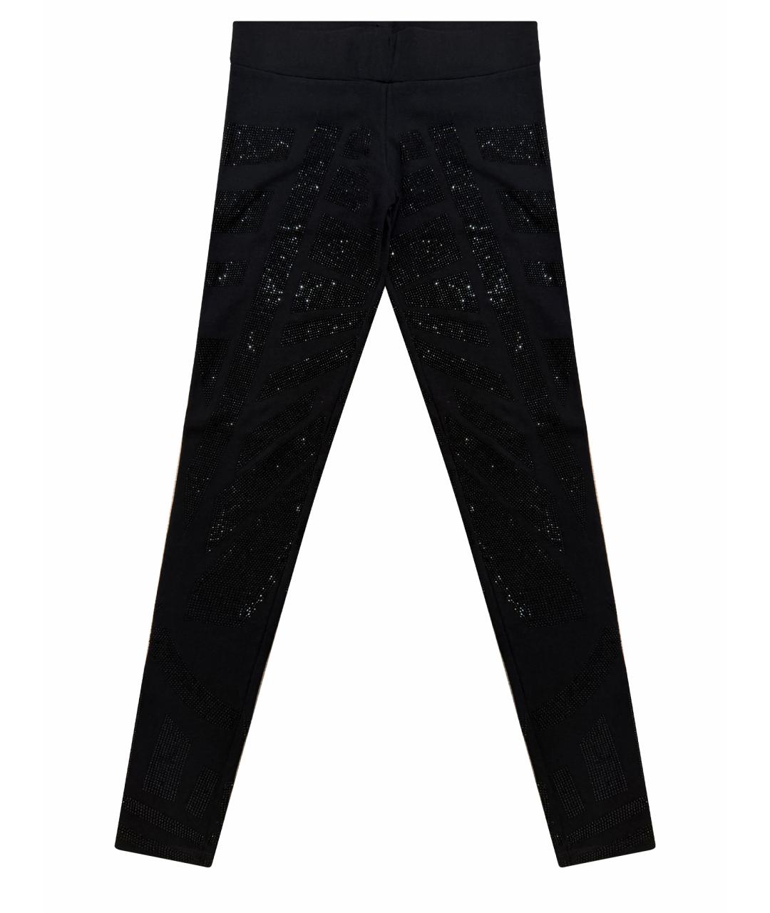 PHILIPP PLEIN Черные вискозные леггинсы и велосипедки, фото 1