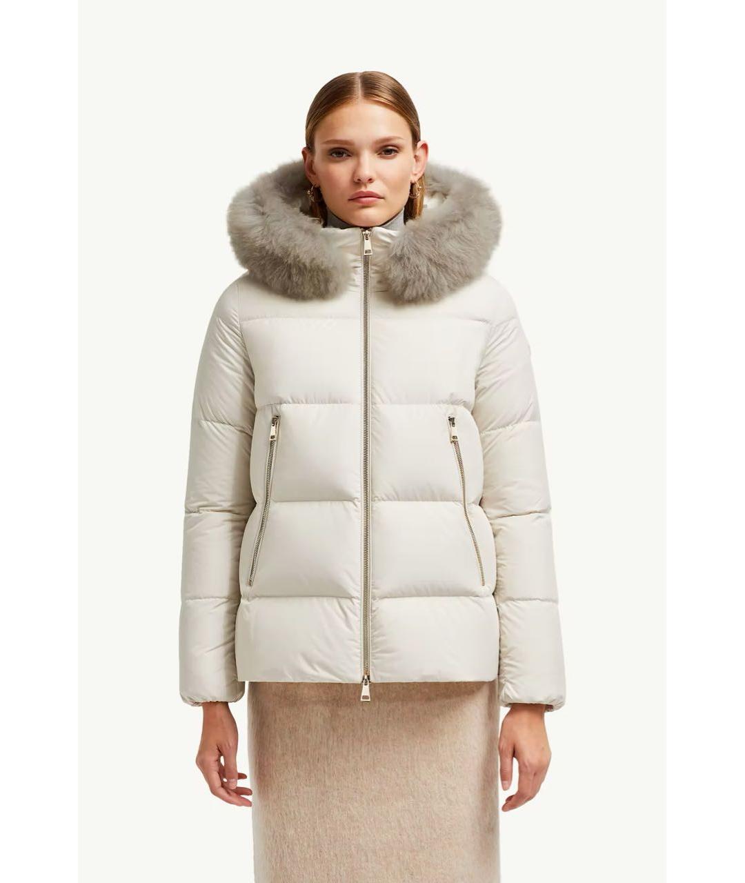 MONCLER Белый пуховик, фото 2