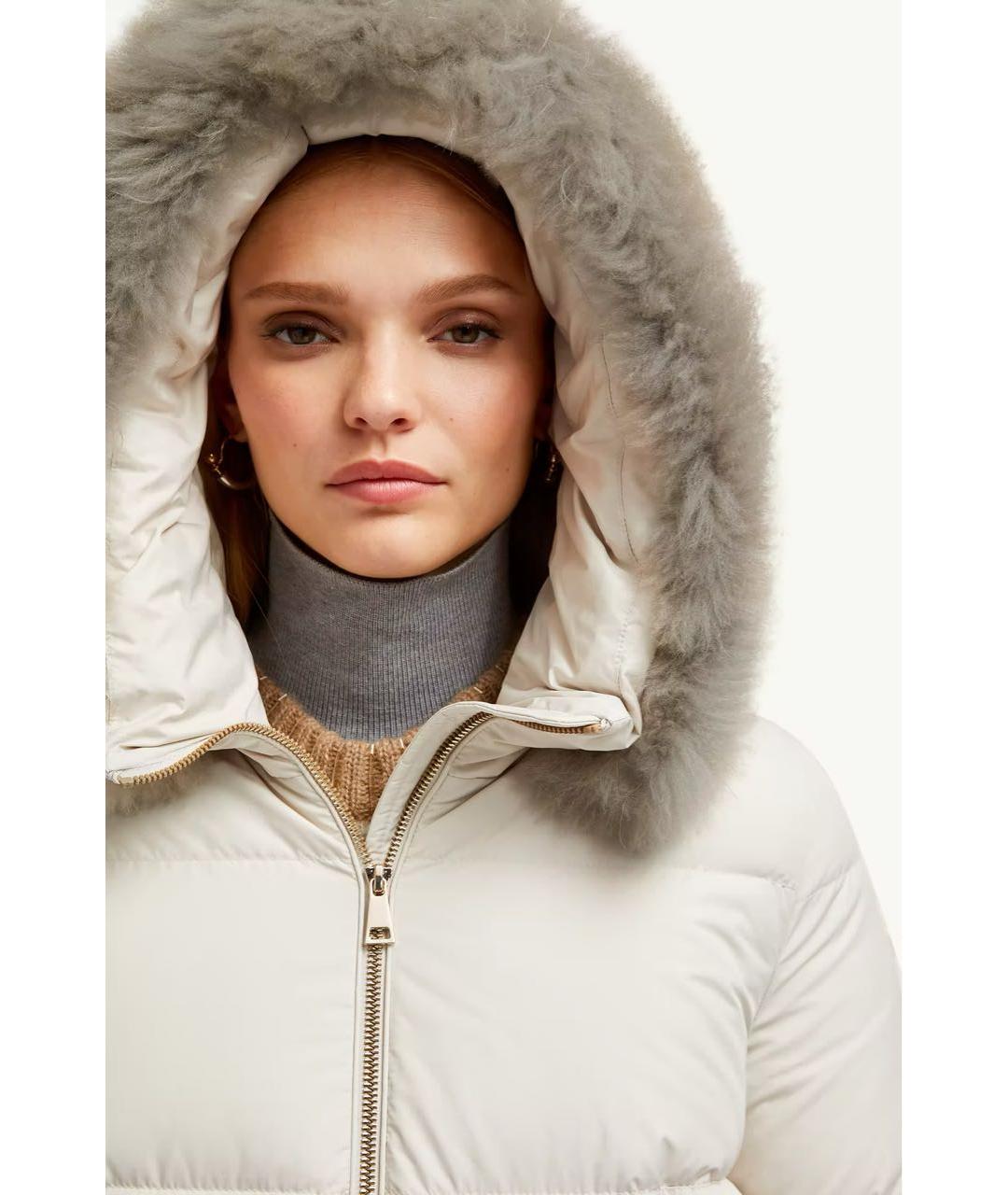 MONCLER Белый пуховик, фото 4