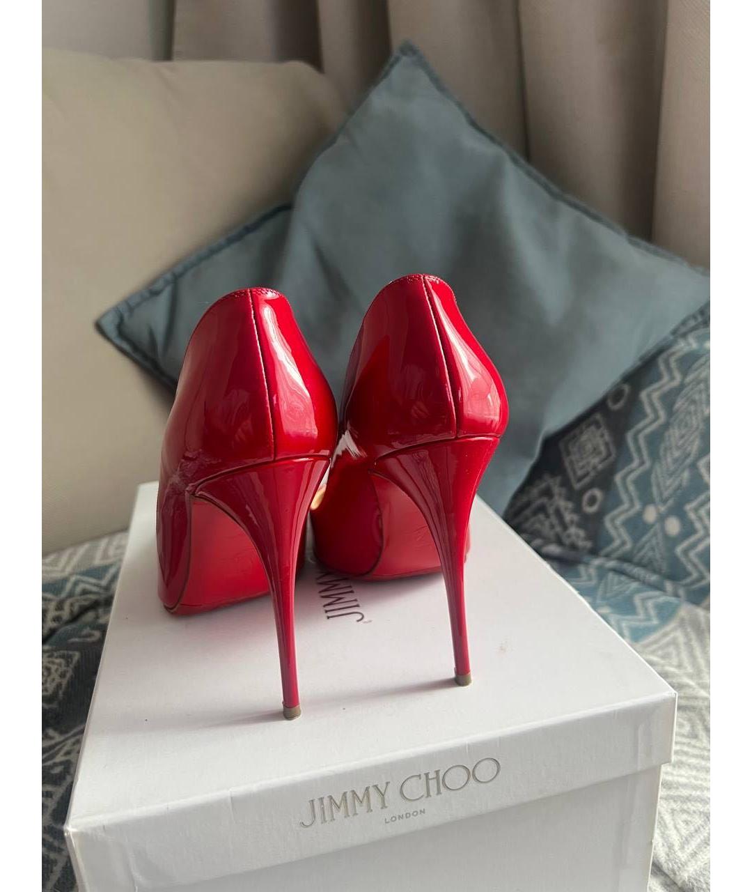 CHRISTIAN LOUBOUTIN Красные туфли из лакированной кожи, фото 4