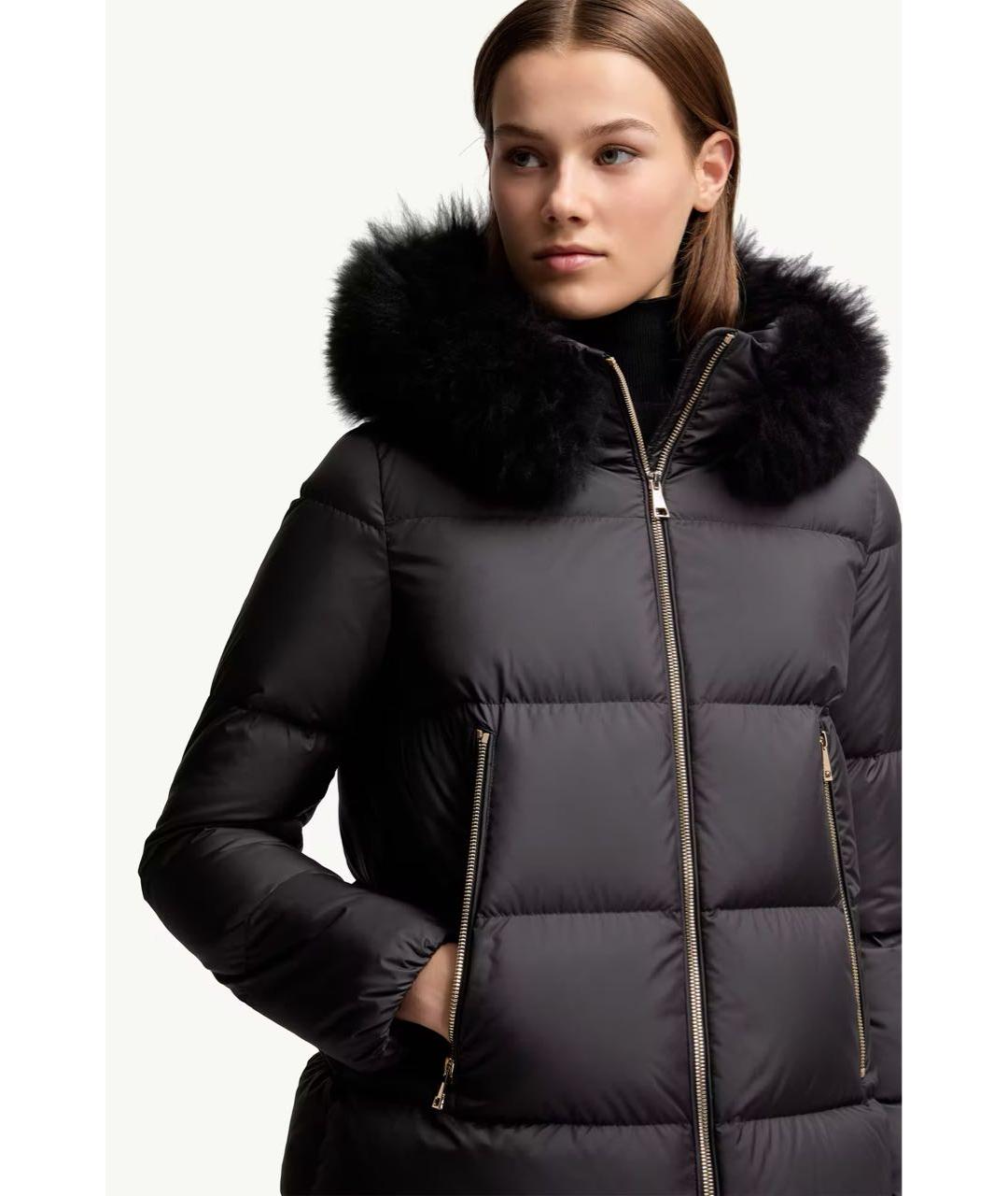 MONCLER Черный пуховик, фото 5