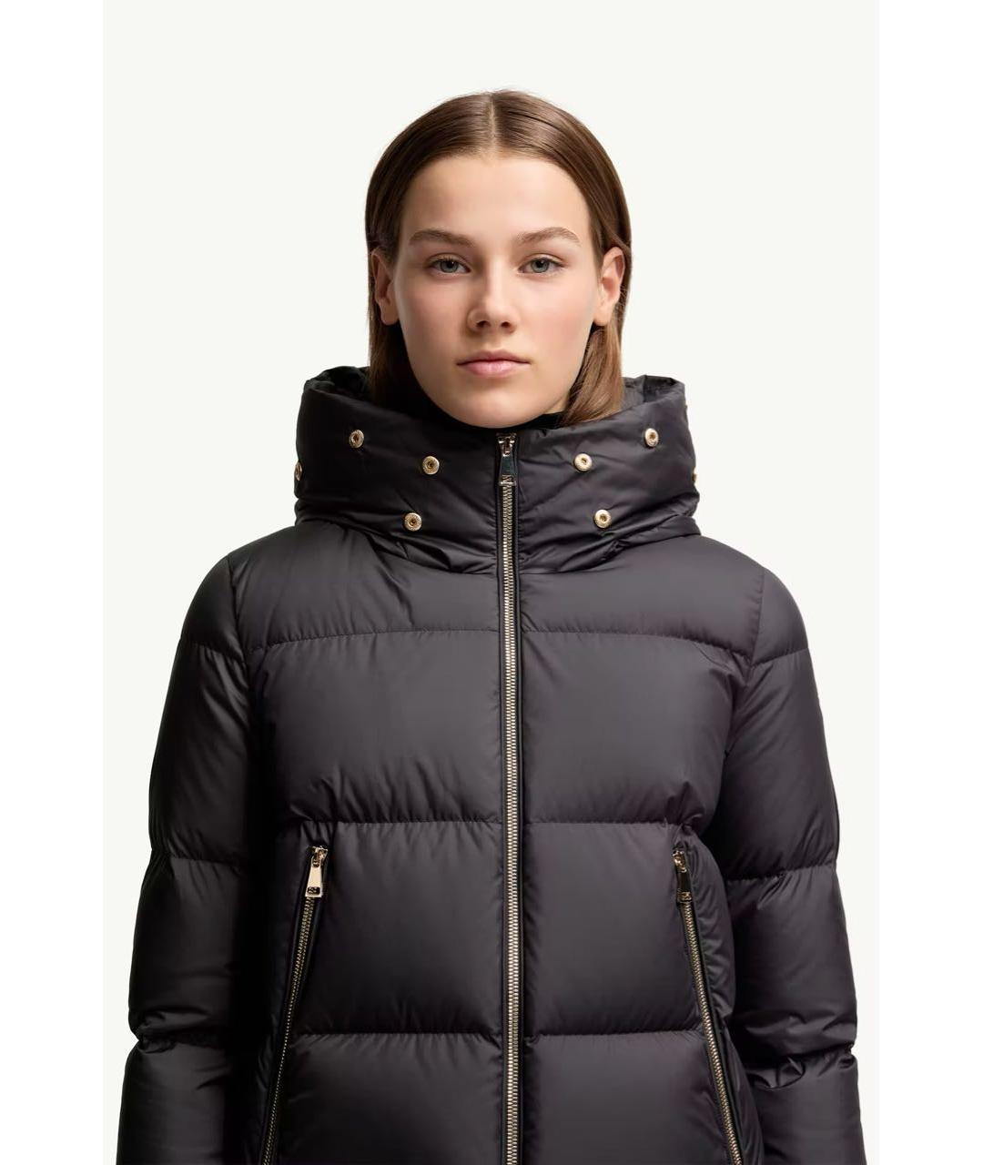 MONCLER Черный пуховик, фото 4