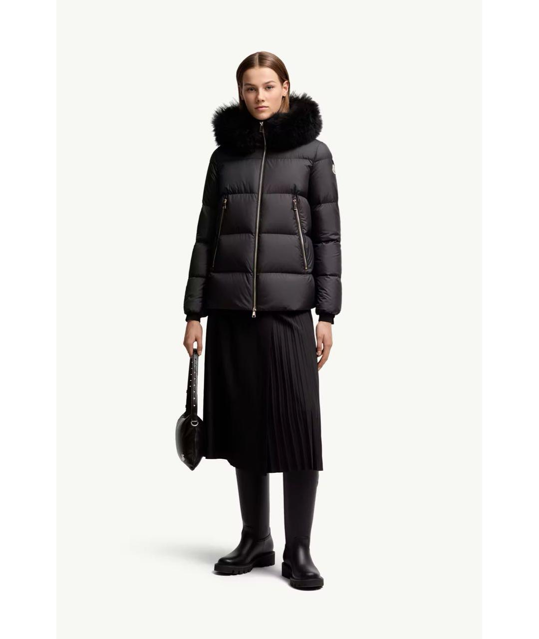MONCLER Черный пуховик, фото 6