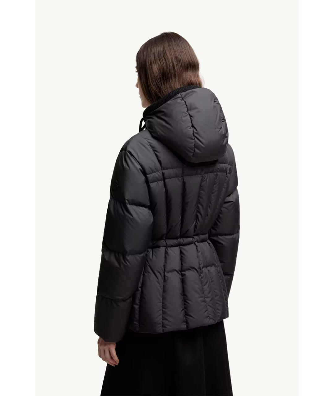 MONCLER Черный пуховик, фото 3