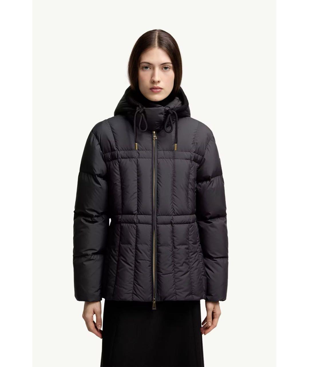 MONCLER Черный пуховик, фото 2