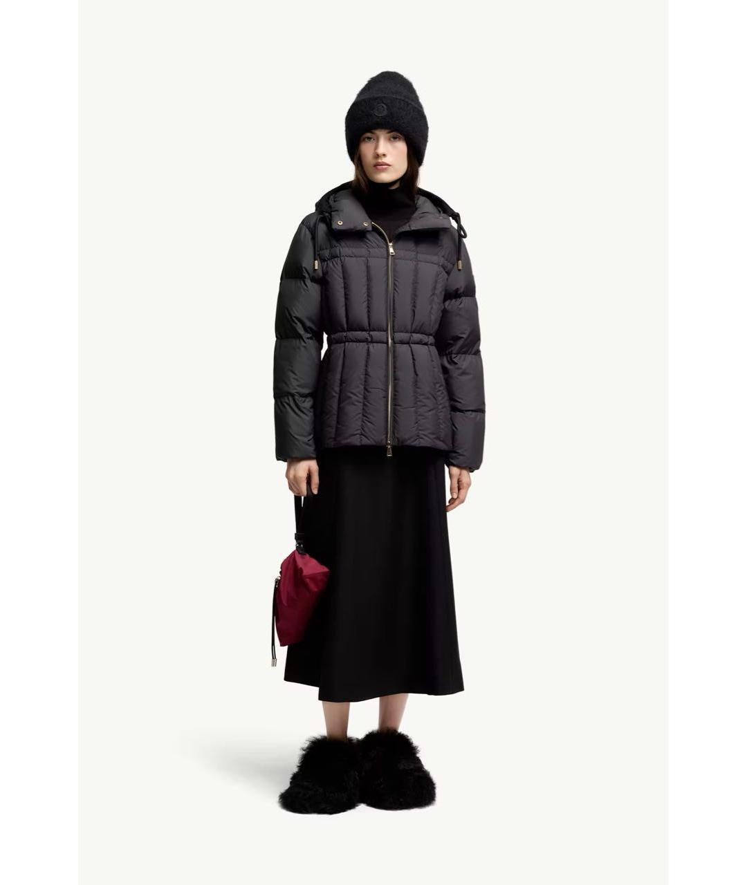 MONCLER Черный пуховик, фото 5