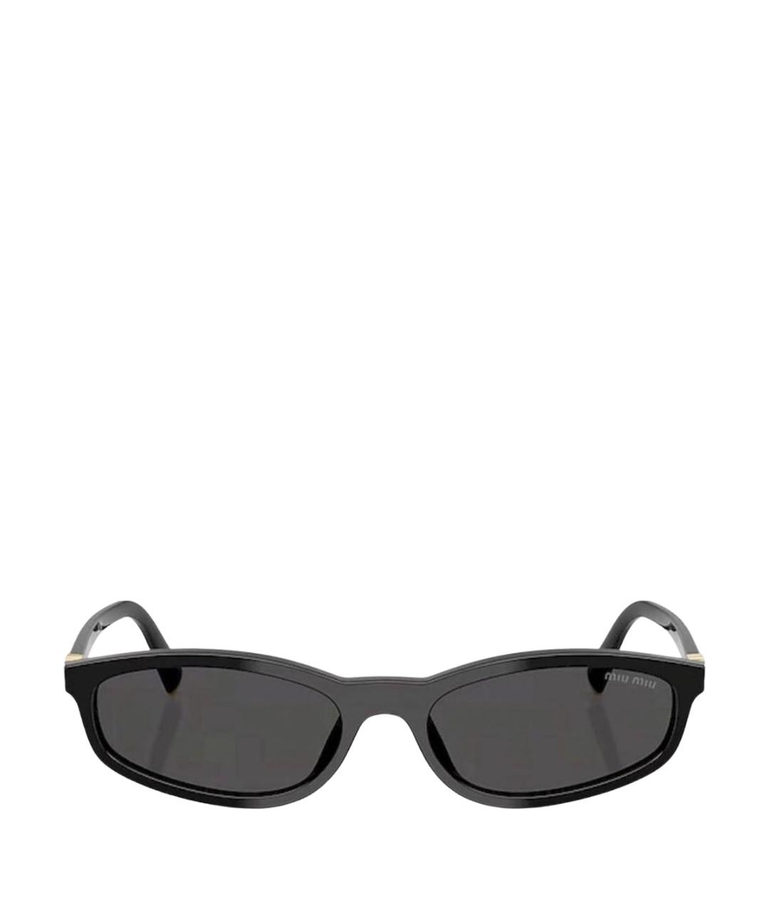 MIU MIU Черные пластиковые солнцезащитные очки, фото 1