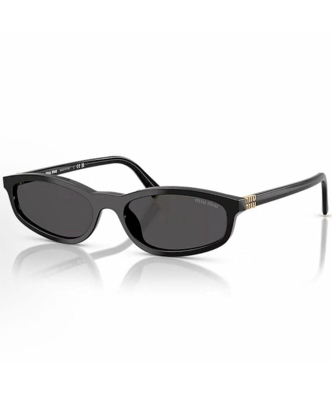 MIU MIU Черные пластиковые солнцезащитные очки, фото 2