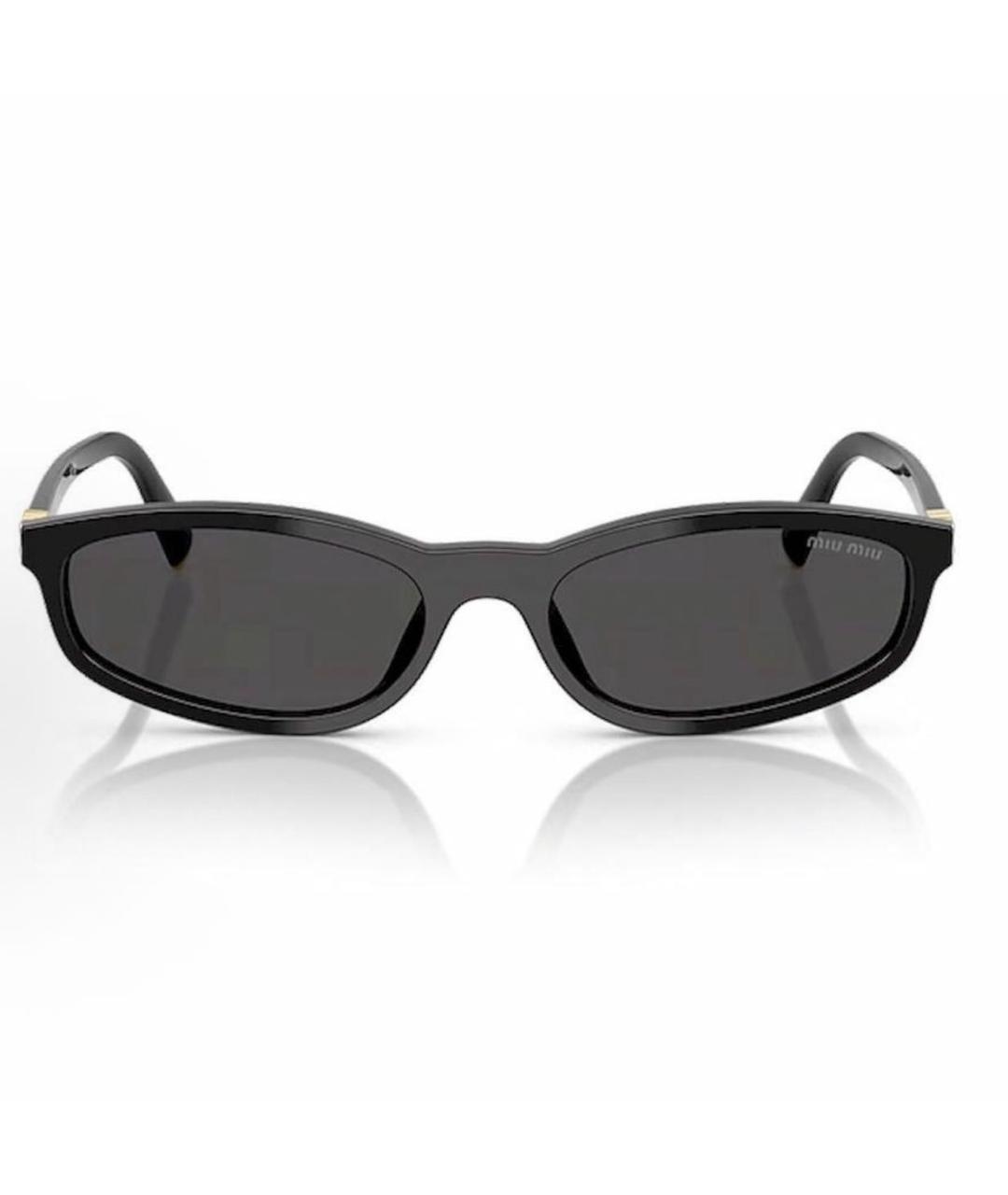 MIU MIU Черные пластиковые солнцезащитные очки, фото 4