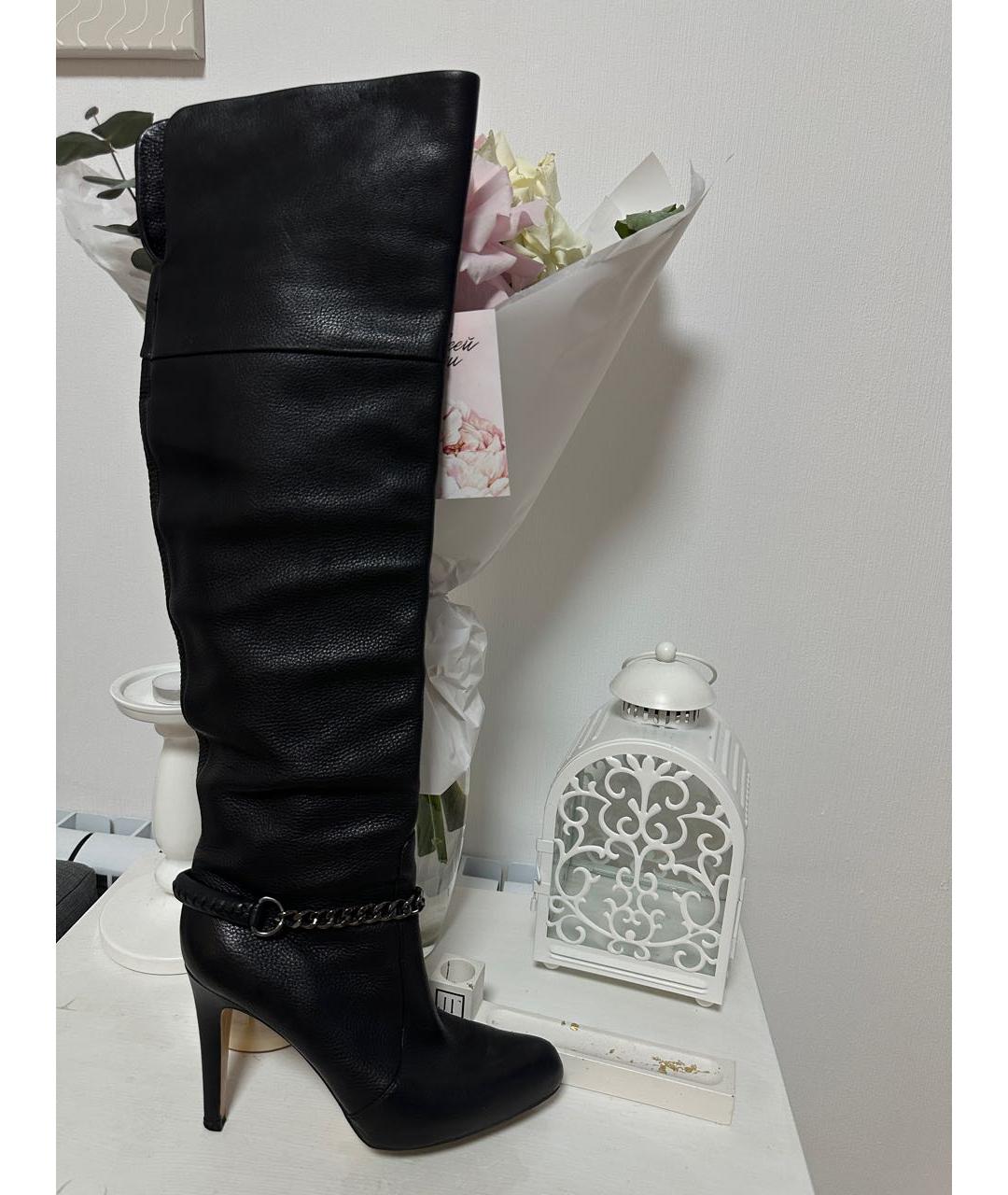 GIANVITO ROSSI Черные кожаные ботфорты, фото 4