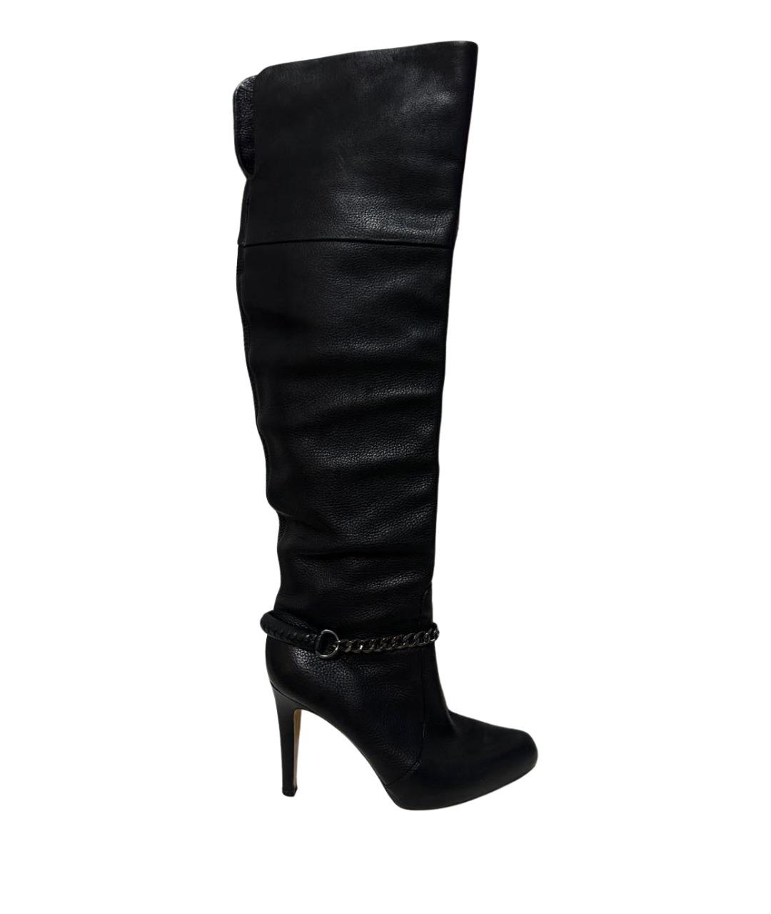 GIANVITO ROSSI Черные кожаные ботфорты, фото 1