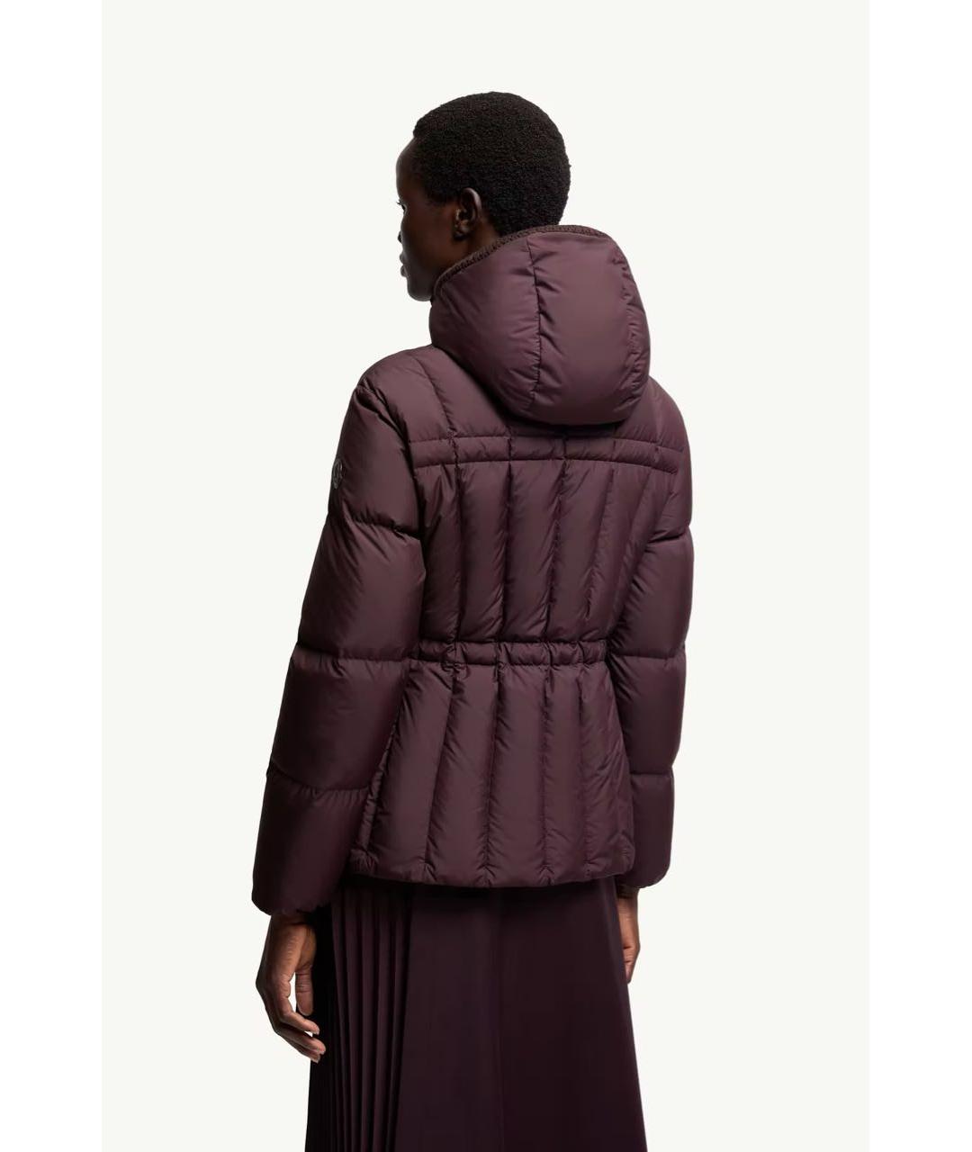 MONCLER Бордовый пуховик, фото 3