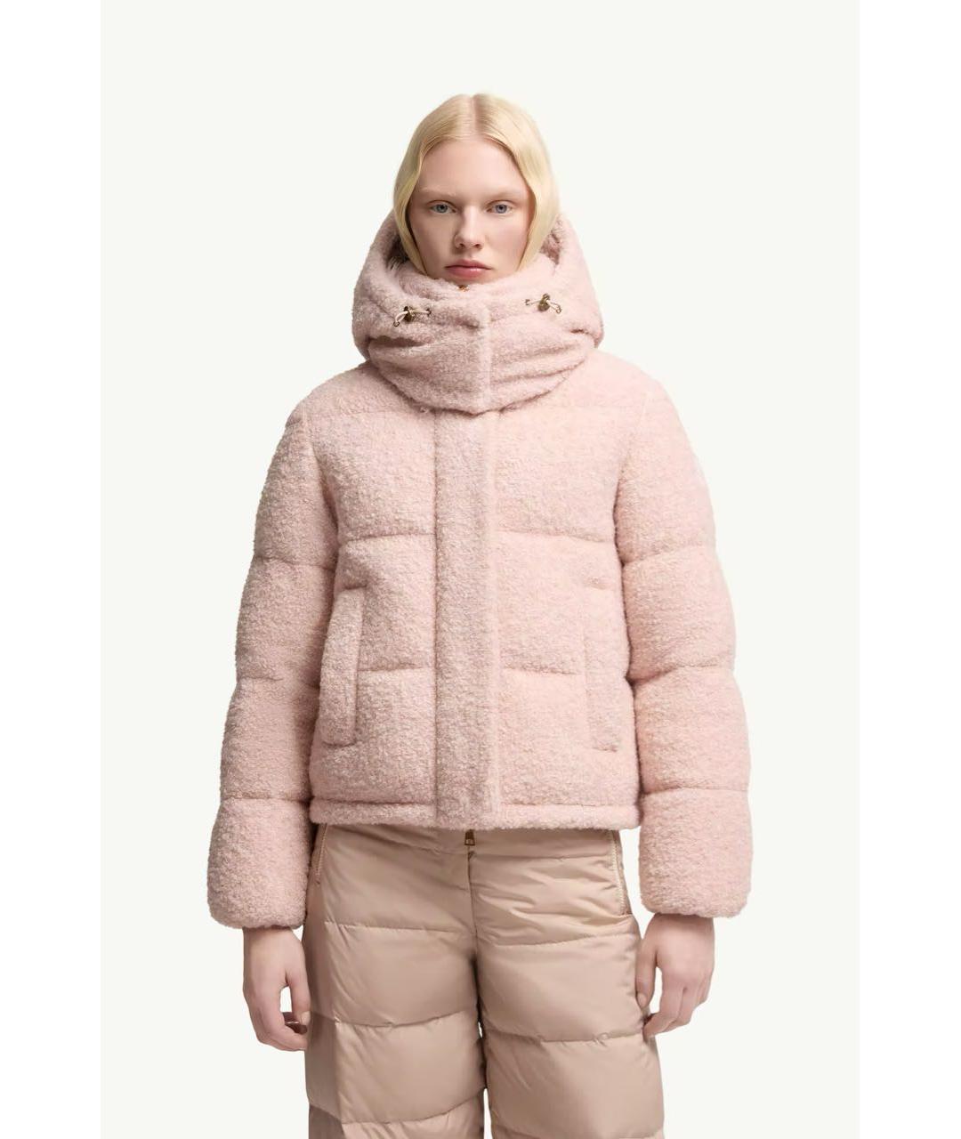 MONCLER Розовый пуховик, фото 2