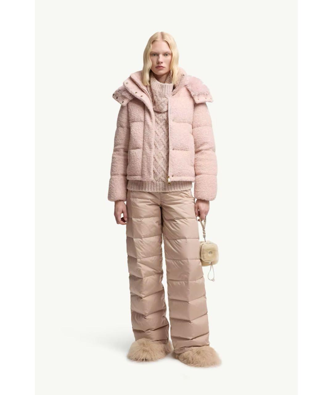 MONCLER Розовый пуховик, фото 5