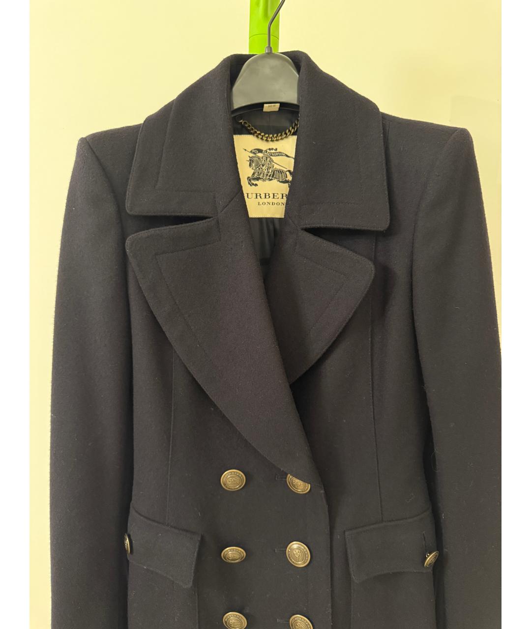BURBERRY Черное шерстяное пальто, фото 3