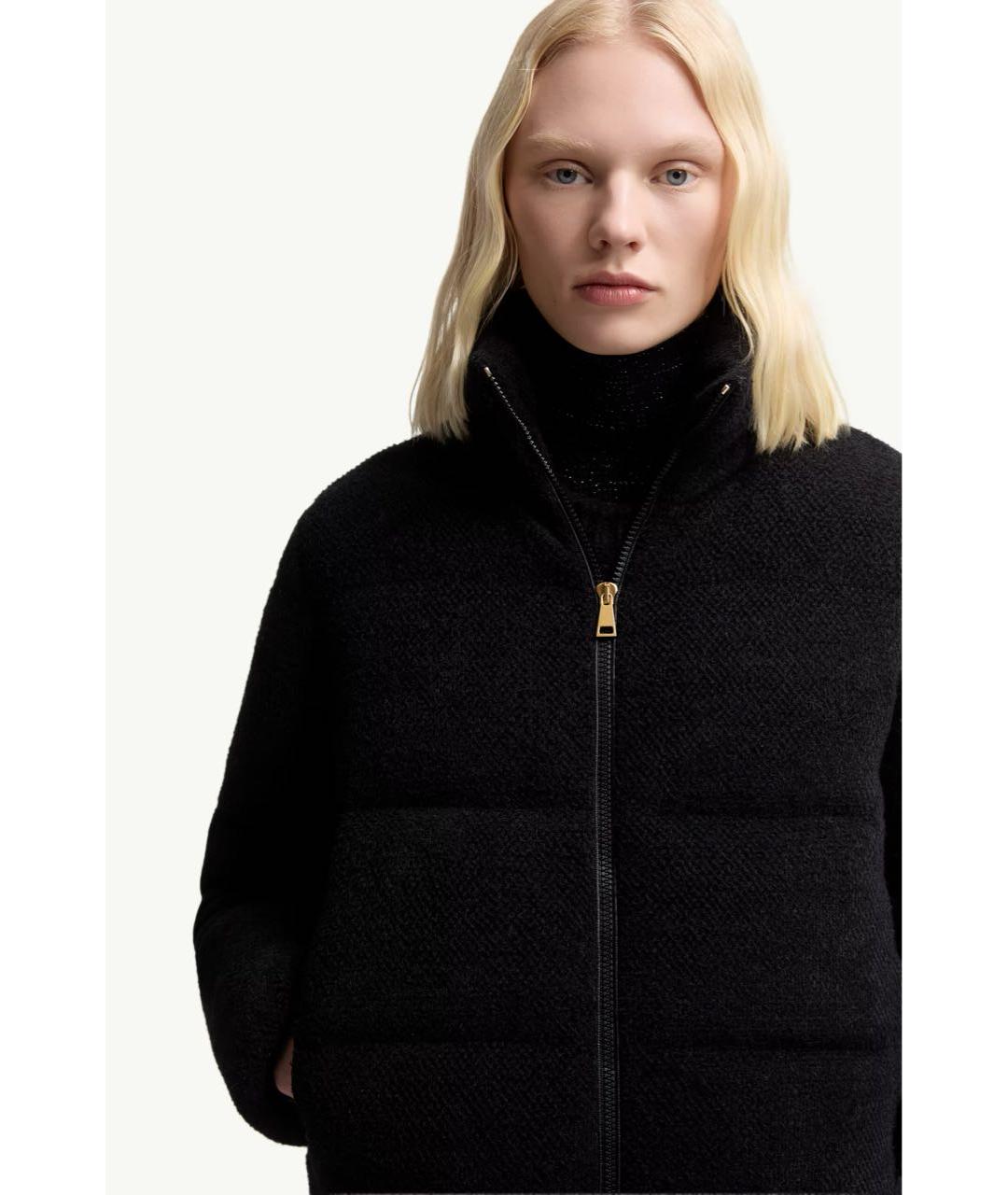 MONCLER Черный пуховик, фото 4