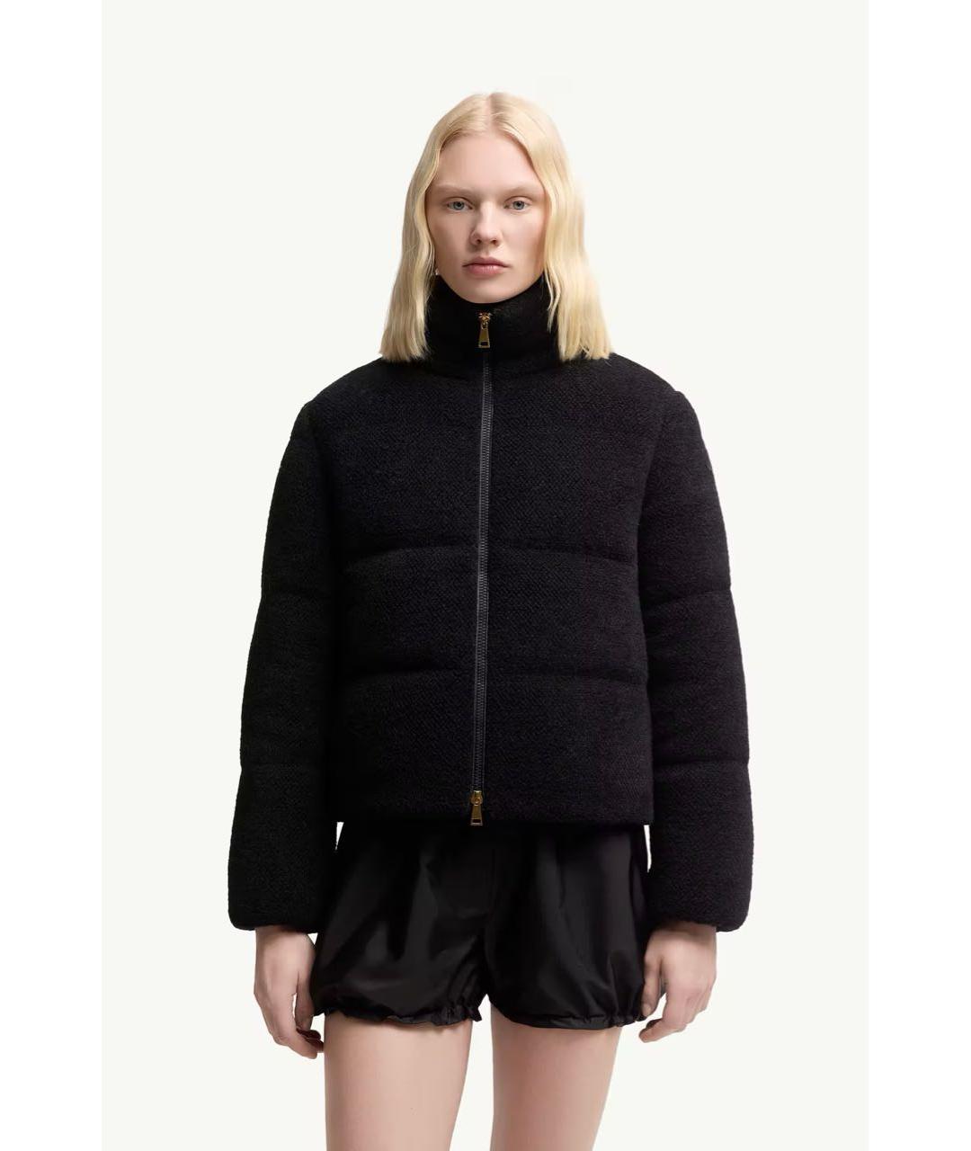 MONCLER Черный пуховик, фото 2