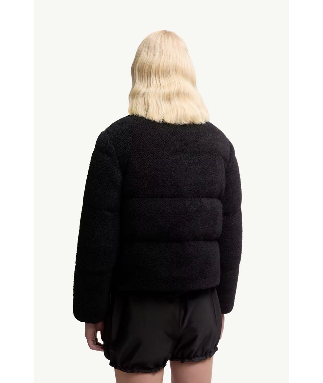 MONCLER Черный пуховик, фото 3