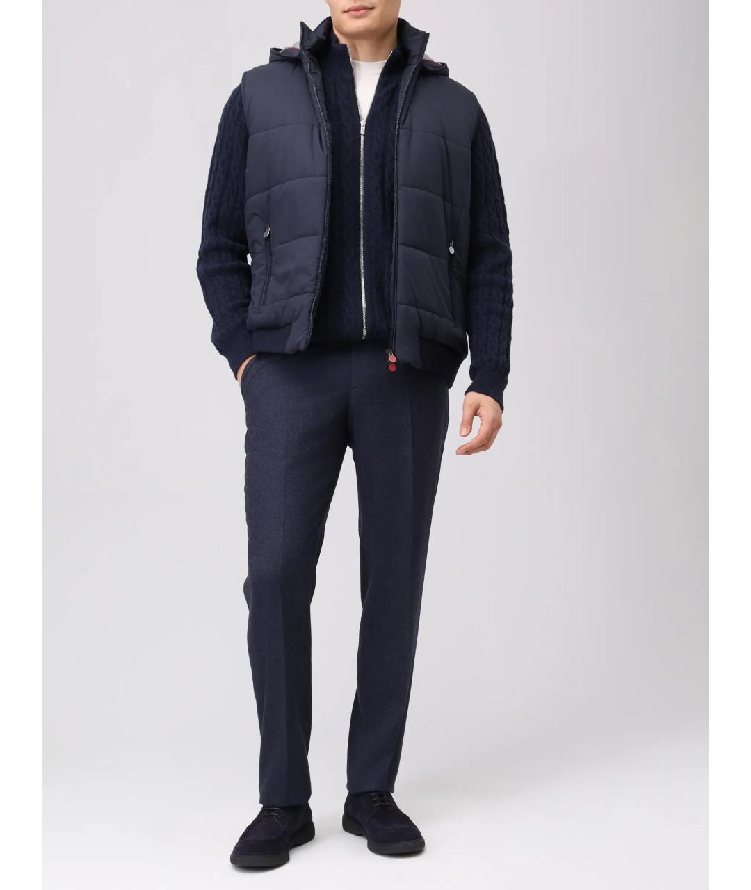 KITON Синий кашемировый кардиган, фото 2