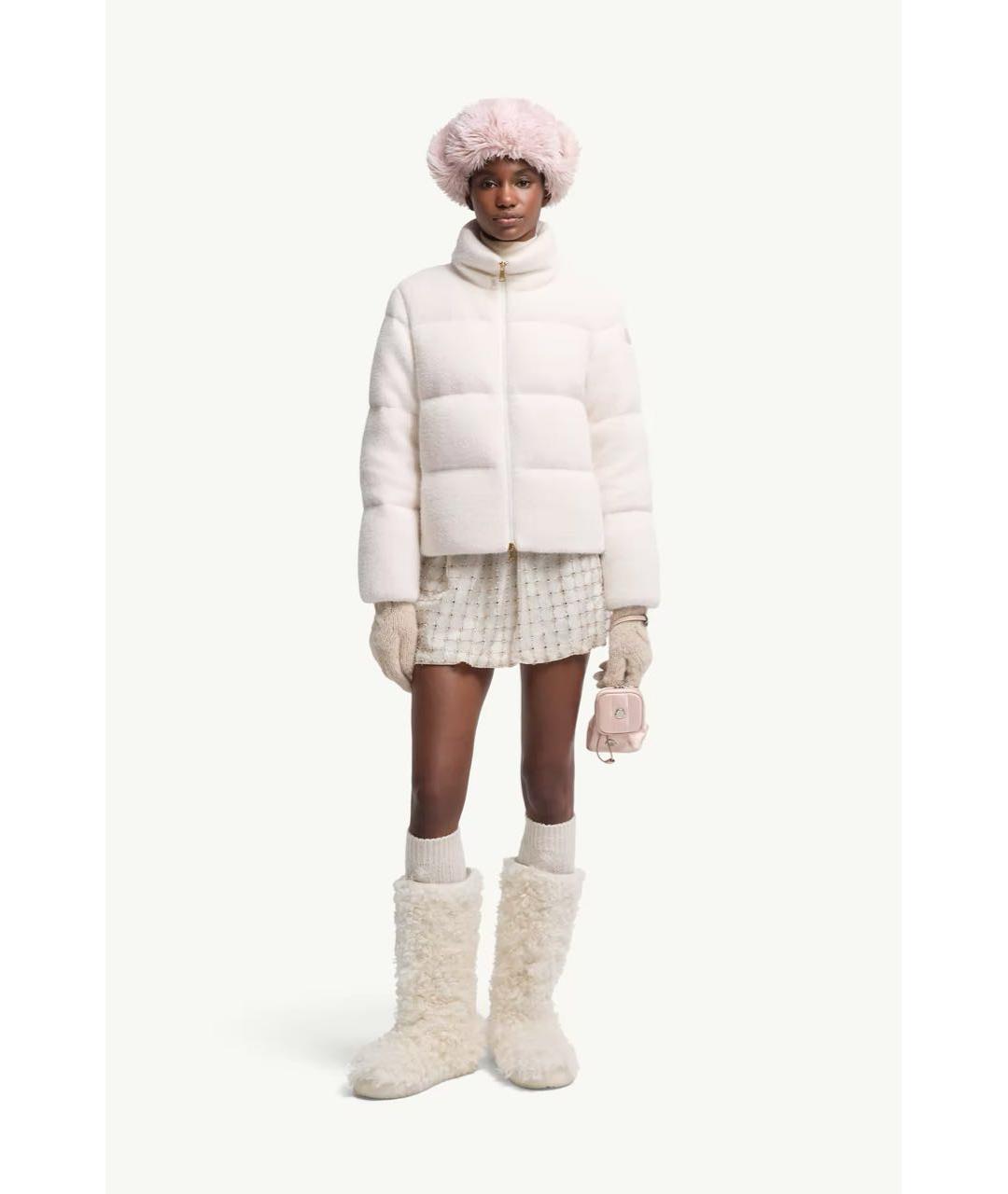MONCLER Белый пуховик, фото 5