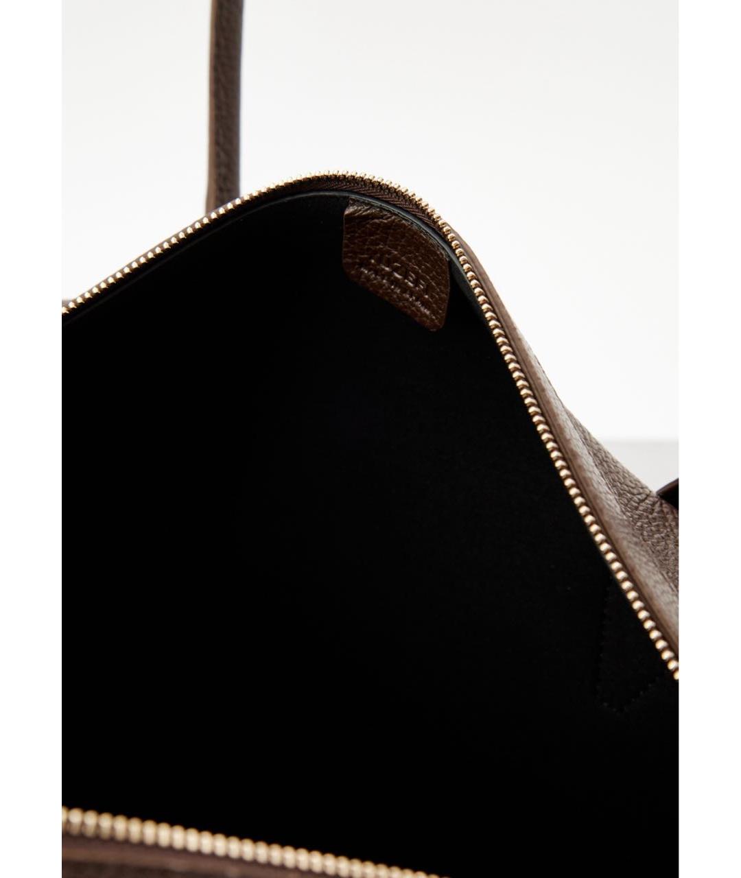 YUZEFI Коричневая кожаная сумка тоут, фото 4