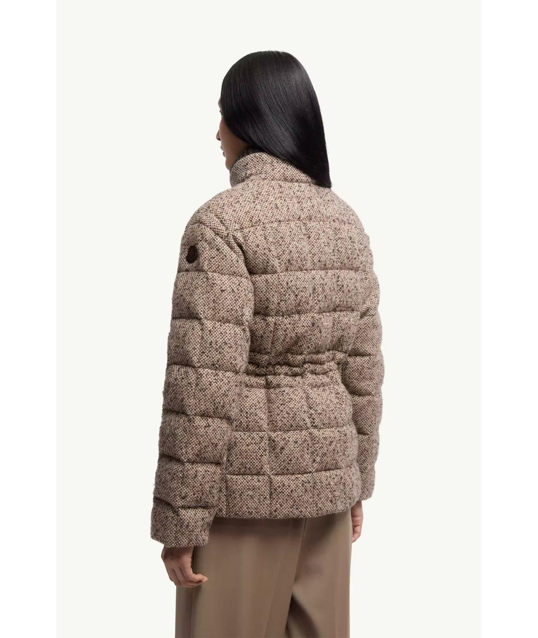 MONCLER Коричневый пуховик, фото 3