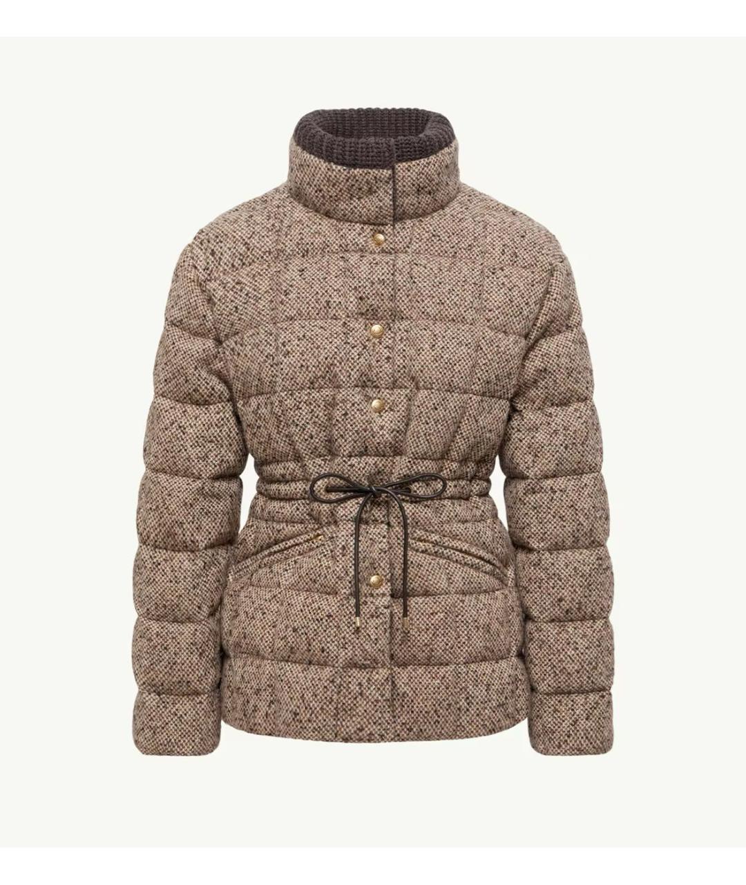 MONCLER Коричневый пуховик, фото 6