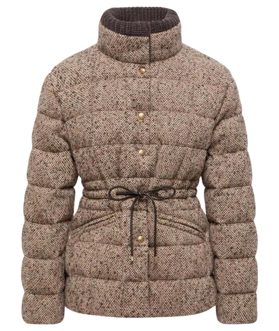 MONCLER Коричневый пуховик, фото 1