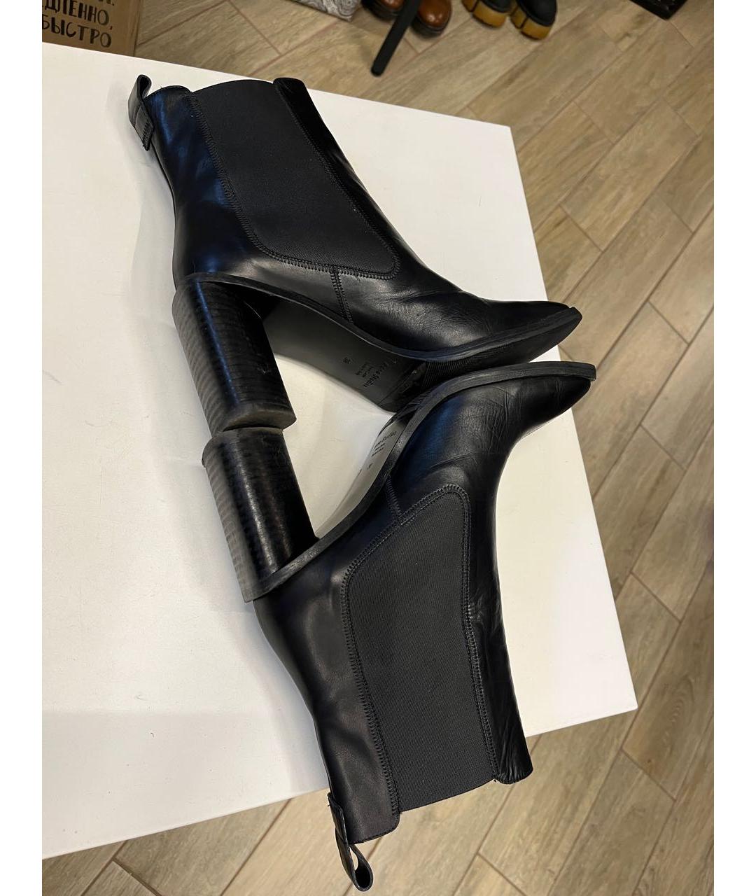 ACNE STUDIOS Черные кожаные ботильоны, фото 2