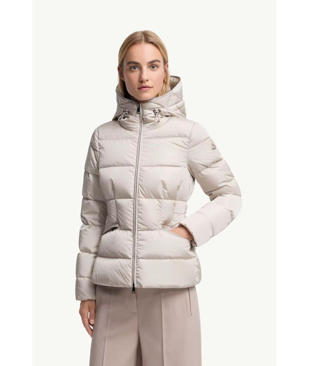 MONCLER Бежевый пуховик, фото 2