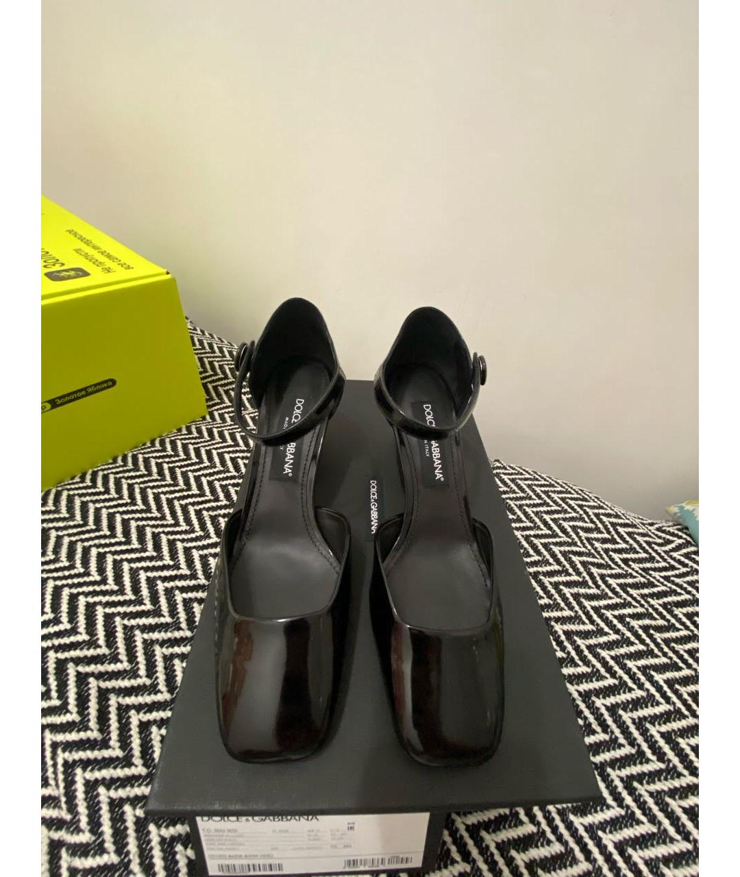 DOLCE&GABBANA Черные туфли из лакированной кожи, фото 2