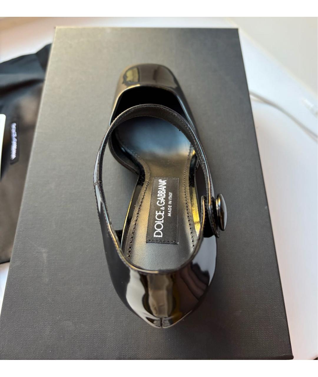 DOLCE&GABBANA Черные туфли из лакированной кожи, фото 4