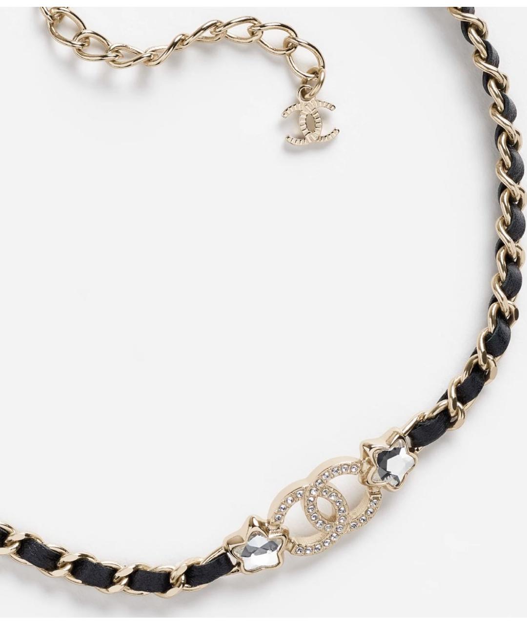 CHANEL Золотой кожаный чокер, фото 2