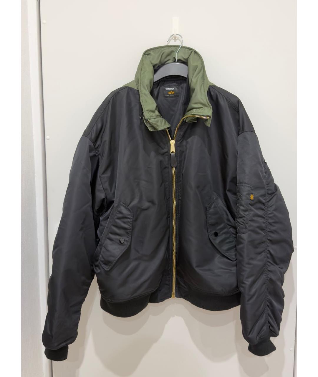 VETEMENTS Черная полиэстеровая куртка, фото 2