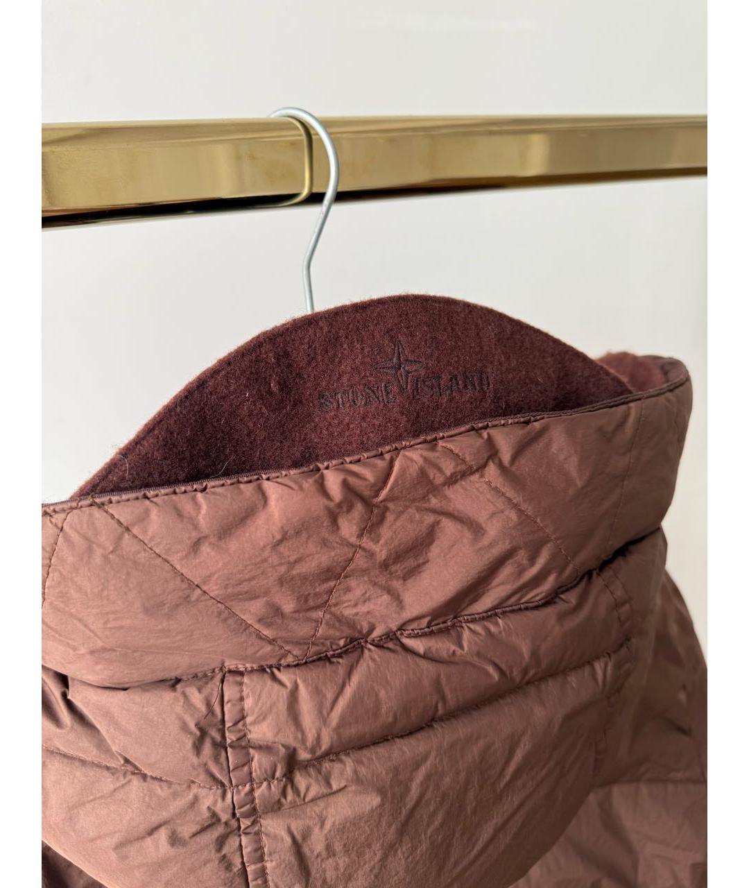 STONE ISLAND Коричневый пуховик, фото 7