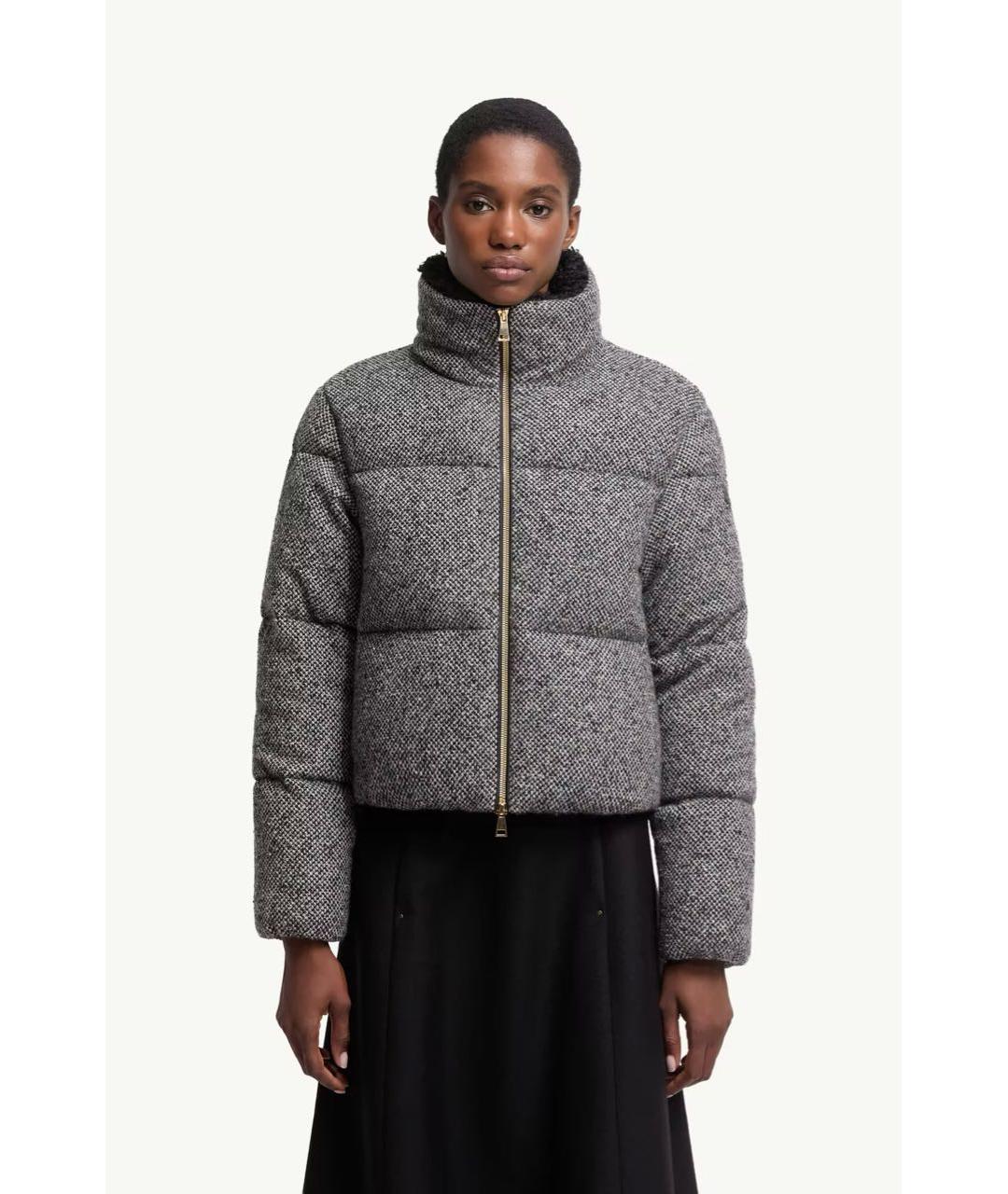 MONCLER Серый пуховик, фото 2