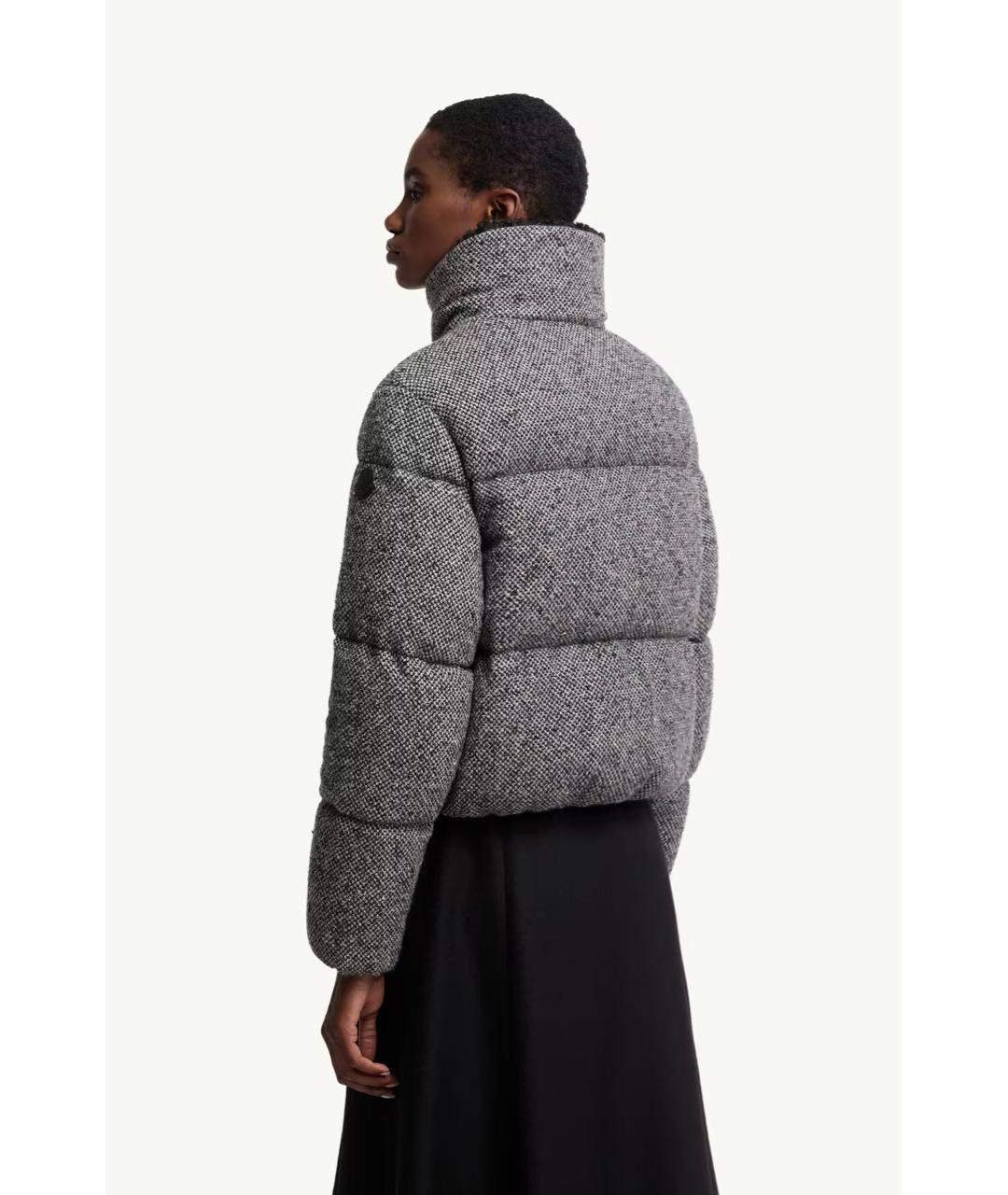 MONCLER Серый пуховик, фото 3