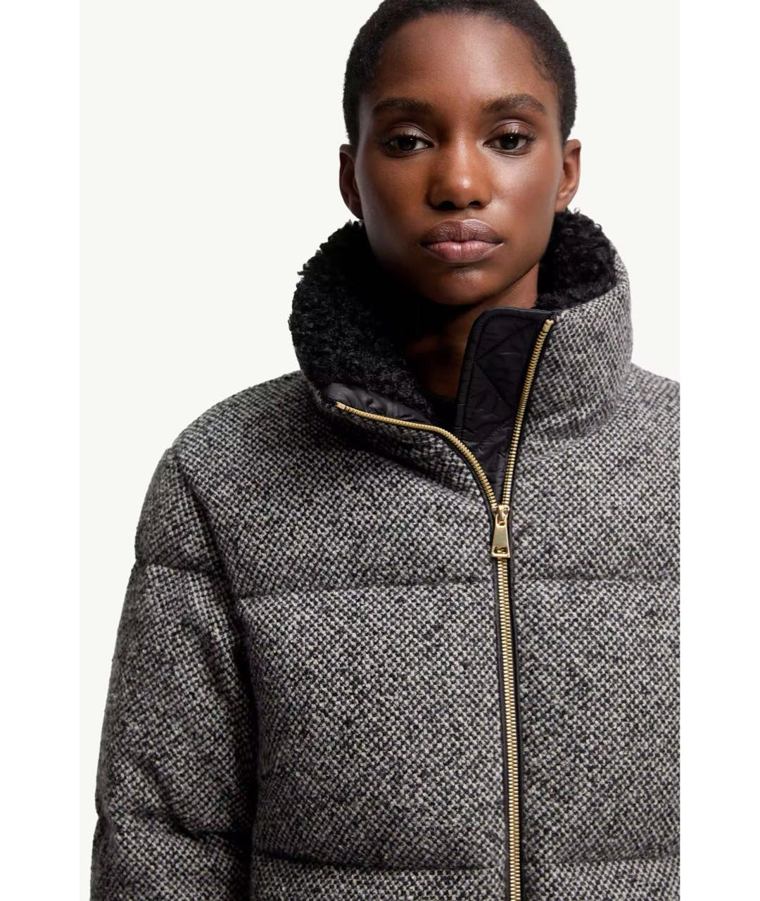 MONCLER Серый пуховик, фото 4