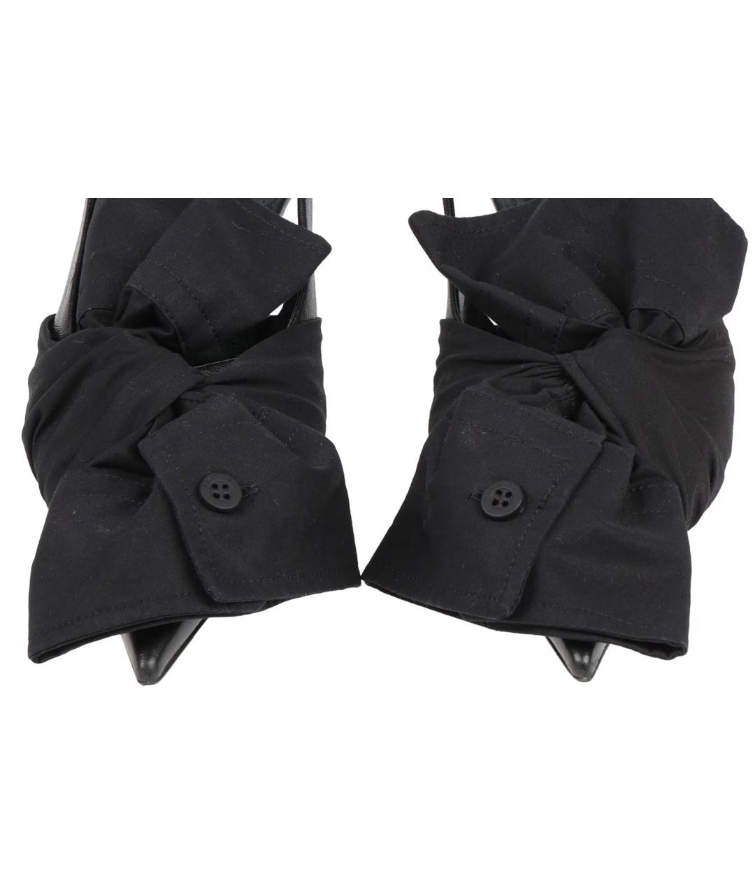 BALENCIAGA Черные кожаные туфли, фото 4
