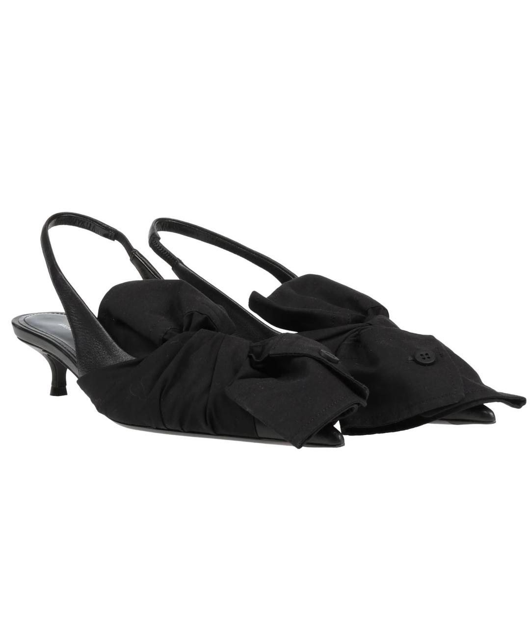 BALENCIAGA Черные кожаные туфли, фото 2