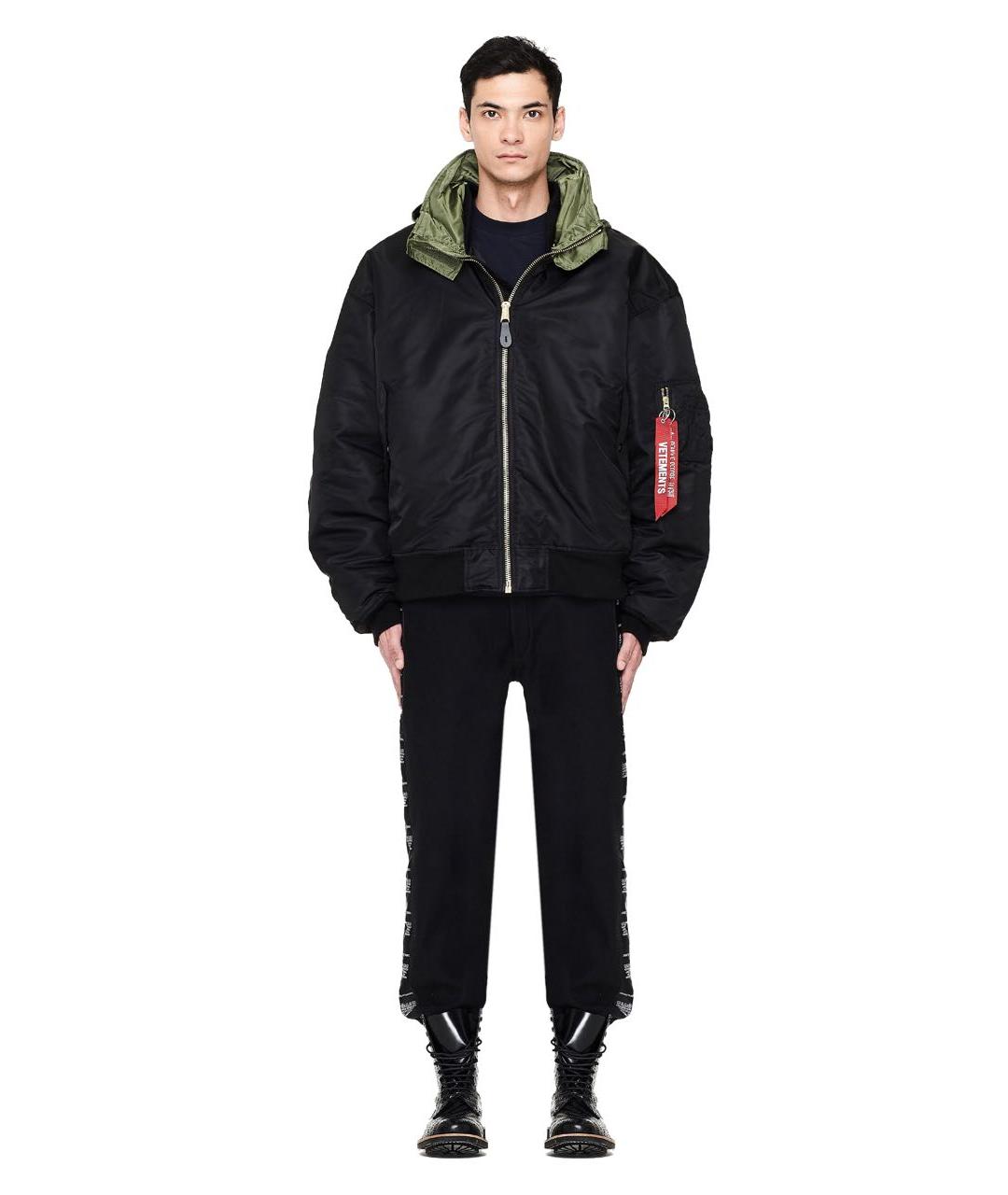 VETEMENTS Черная полиэстеровая куртка, фото 7