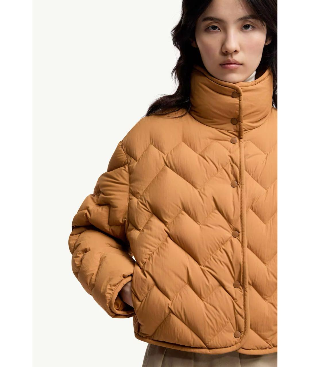 MONCLER Горчичный пуховик, фото 5