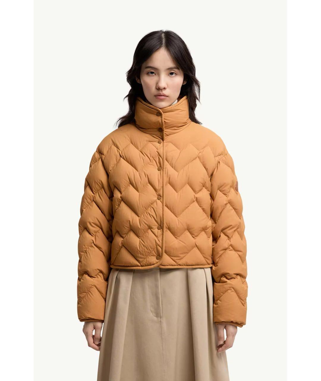 MONCLER Горчичный пуховик, фото 3