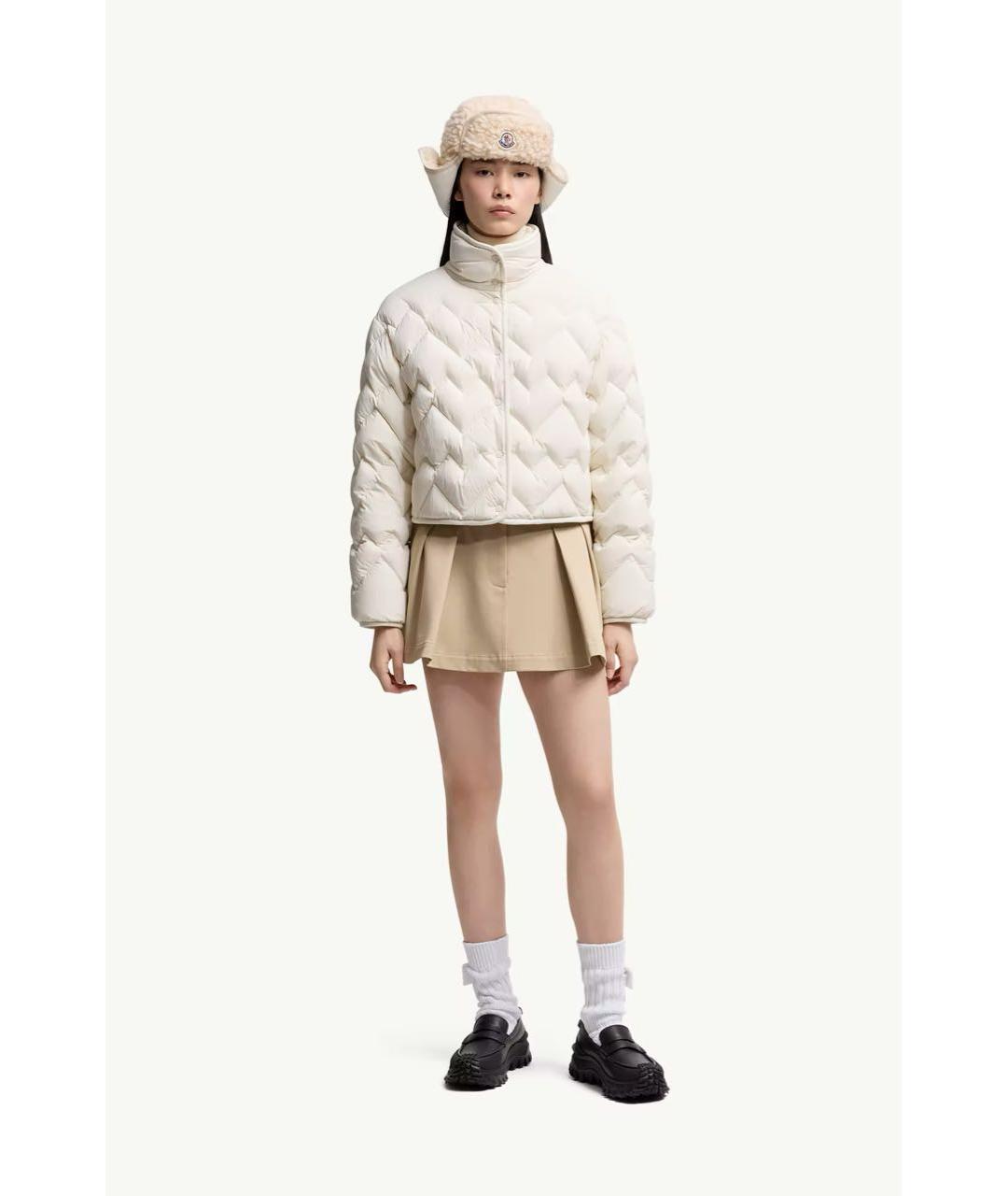 MONCLER Белый пуховик, фото 5