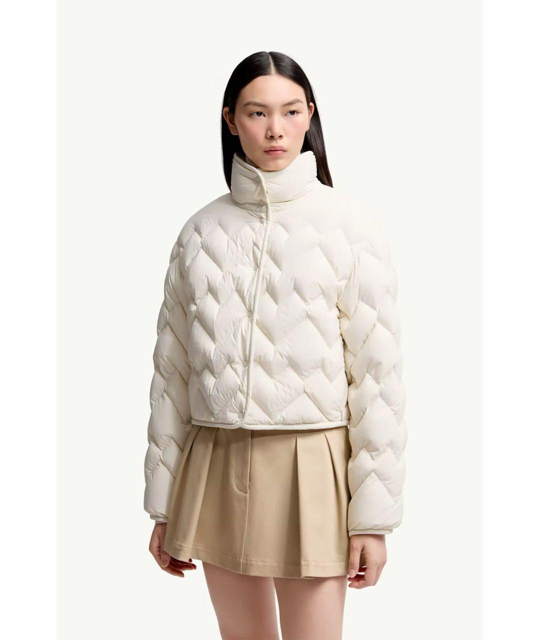 MONCLER Белый пуховик, фото 2