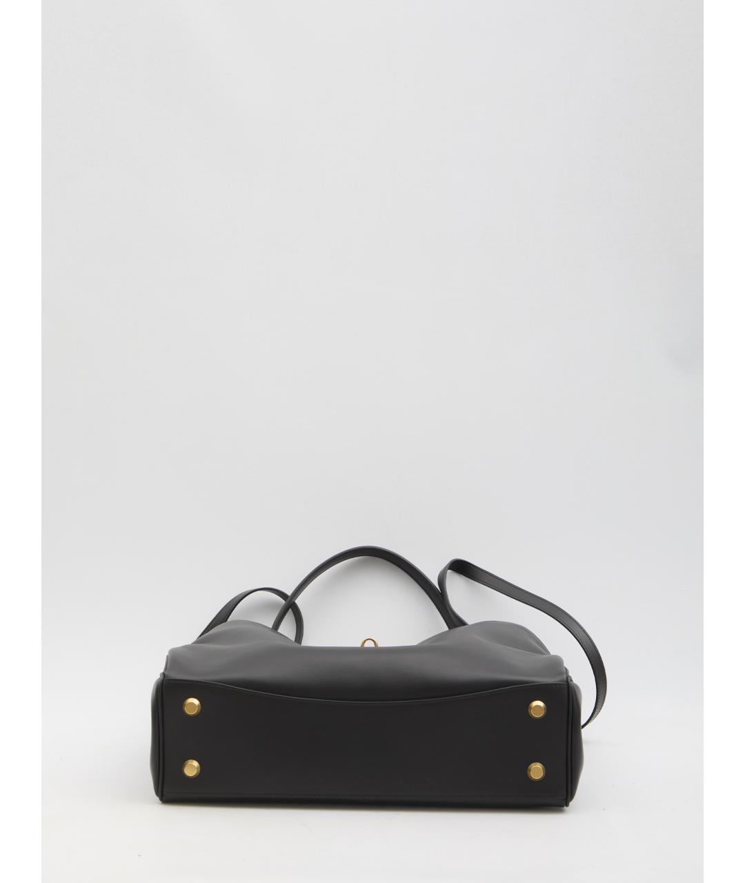 BALENCIAGA Черная кожаная сумка через плечо, фото 3